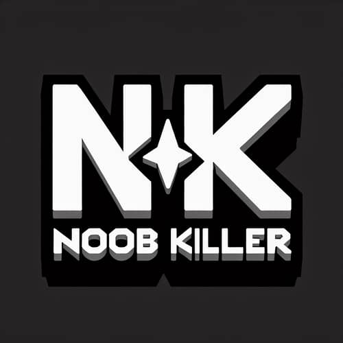 NK Noob Killer Game Logo - Minimalistic 2D Design