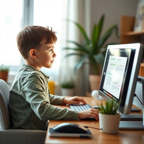 Kid Celebrates Excellent Results with Parent Kid Celebrates Excellent Results with Parent
