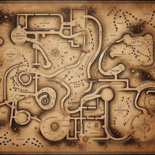Marauder's Map Wallpaper: Vintage and Intricate Design
