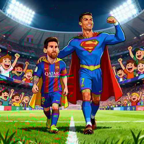 Messi & Ronaldo: Cartoon Football Showdown