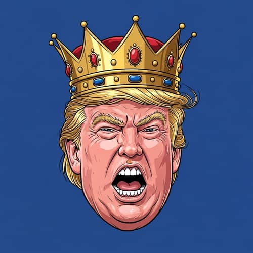 Donald Trump Cartoon King Hat Profile