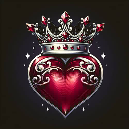 Luxurious Crown and Heart Logo Design