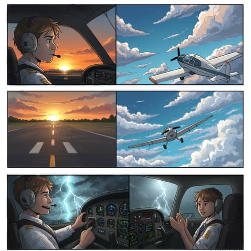 4 Panel Comic Strip: Life as a Pilot
