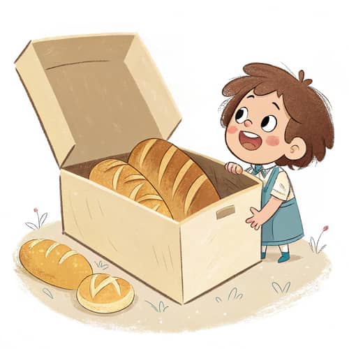Pixar Illustration: Boy Opening Bread Box Pixar Illustration: Boy Opening Bread Box