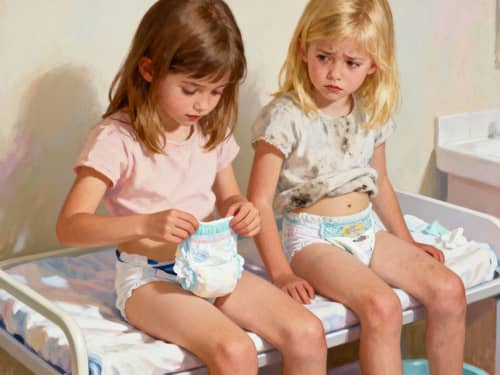 Diaper Changing Moments: Blonde & Light Brown Together Diaper Changing Moments: Blonde & Light Brown Together