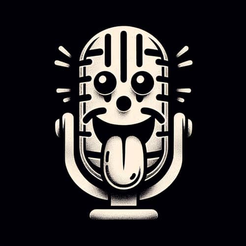 Vintage Microphone Logo with Character Features