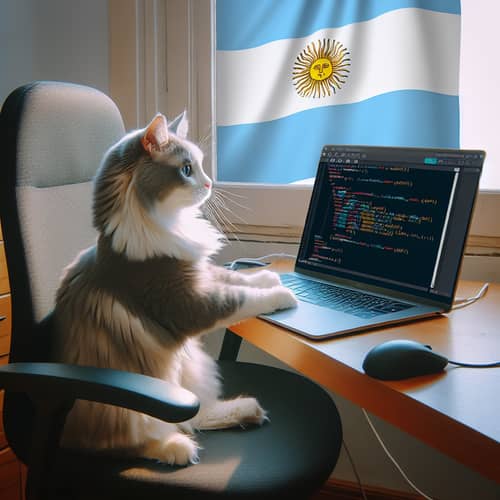 Argentine Cat Programming with Argentine Flag View