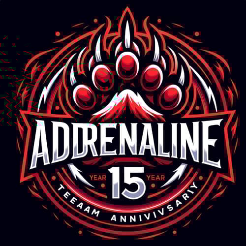 Adrenaline Team 15-Year Anniversary Logo Design