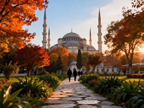 Stunning Istanbul Blue Mosque Skyline at Sunset