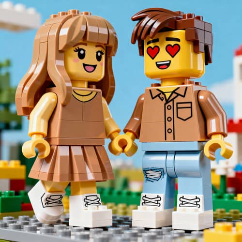 Love in Lego: Adorable Couples Holding Hands Love in Lego: Adorable Couples Holding Hands