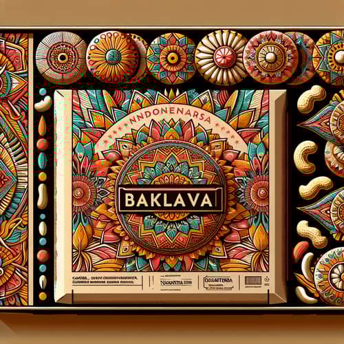 Vibrant Indonesian Heritage Packaging for Baklava