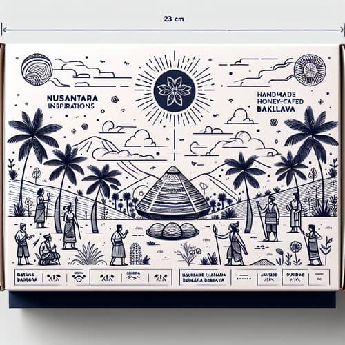 Immersive Baklava Packaging Inspired by Nusantara Culture