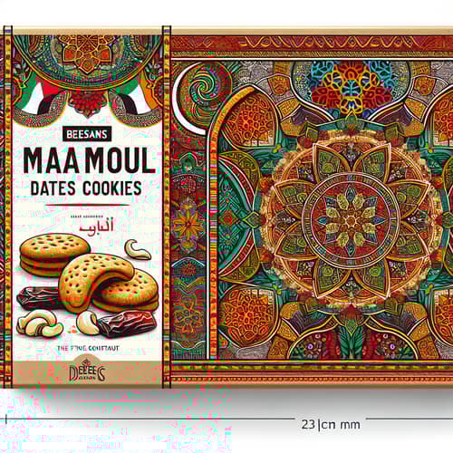 Vibrant Maamoul Dates Cookies Package - Rich Palestinian Heritage
