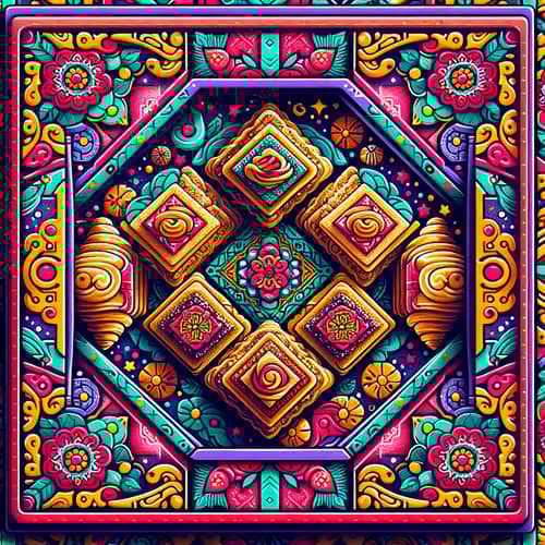 Colorful Baklava Packaging Design with Indonesian Influences