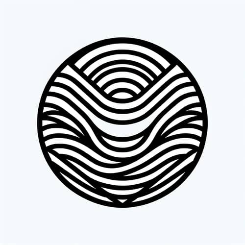 Black and White Geometric Design Inspired by Happiness