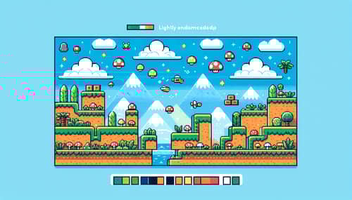 Pixelated Level Selector Map Design for Retro Games