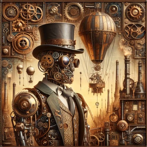 Steampunk Automaton Composition | Victorian-themed Artwork