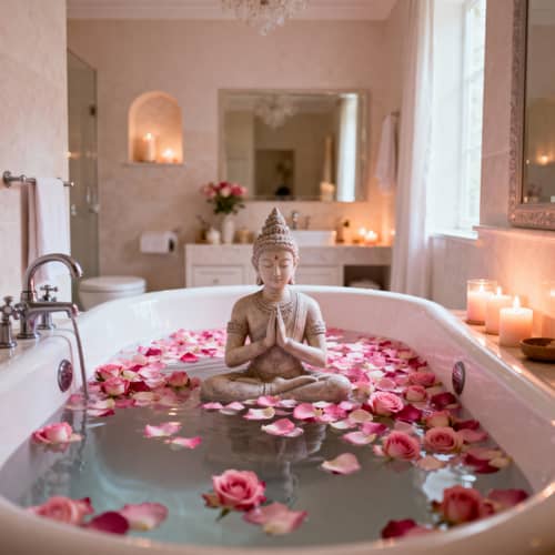 Sacred Ritual Bathing Experience in Rose Petals