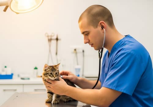 Veterinary Student in Blue Scrubs - Future Vet