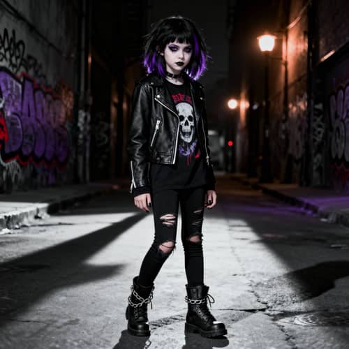 Goth Emo Style: Full Body Teen Girl Fashion Goth Emo Style: Full Body Teen Girl Fashion