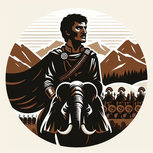 Hannibal Barca: Carthaginian Military Commander Vector Illustration