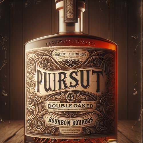 Pursuit United Double Oaked Bourbon - Vintage Label Design
