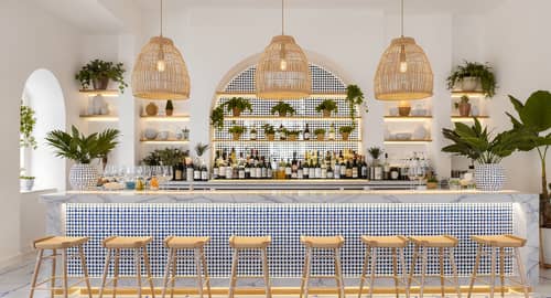 Elegant Mediterranean Restaurant Bar Experience