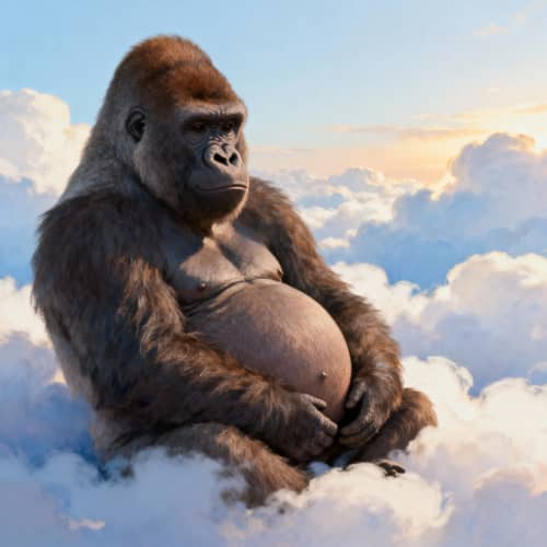 Pregnant Gorilla in the Clouds Pregnant Gorilla in the Clouds