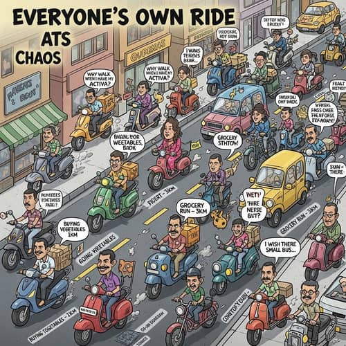 Everyone's Own Ride: A Comical City Journey