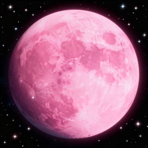 Vibrant Pink Planet with Stars - Unique Artwork