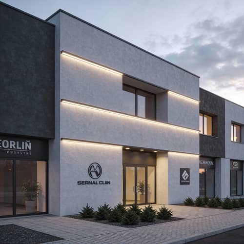 Photorealistic Render of Minimalist Building Facade