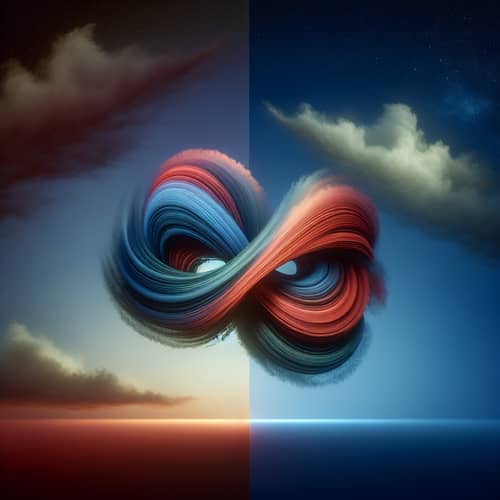 Harmonious Merger Design | Serene Twilight Background