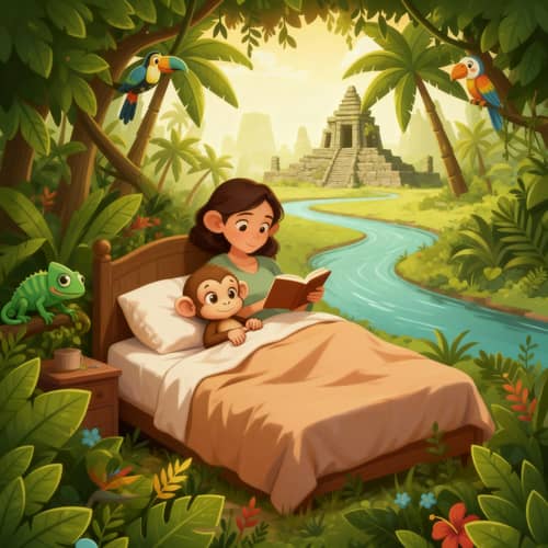 Bedtime Story with Mom: Jungle Monkey Scene