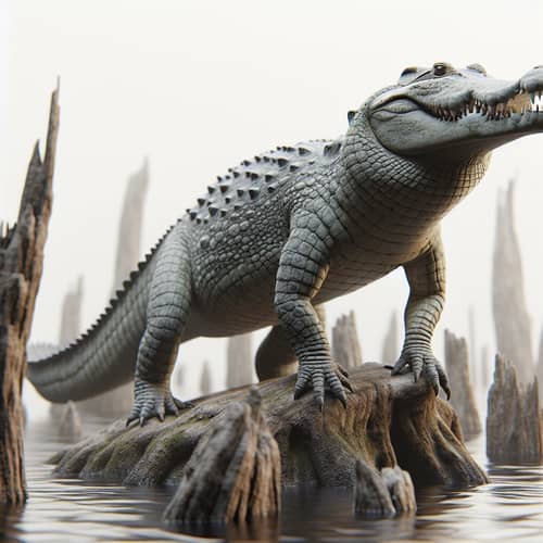 Photorealistic Crocodile Illustration - Stunning Artwork
