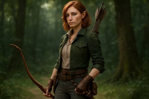 Caitlin: Female Half-Elf Ranger Portrait Caitlin: Female Half-Elf Ranger Portrait