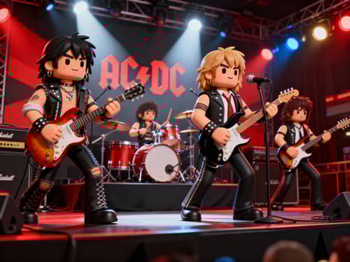 AC/DC Animated Characters on Sesame Street