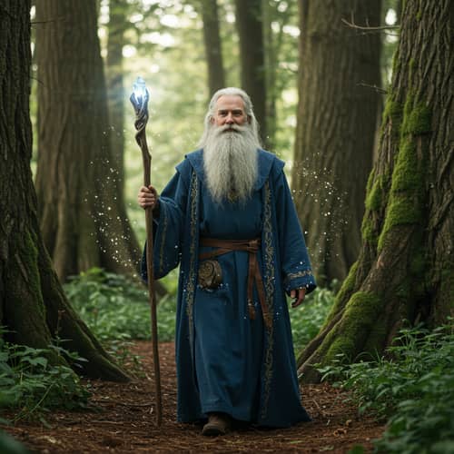 Walking Wizard Character - Enchanting Adventures