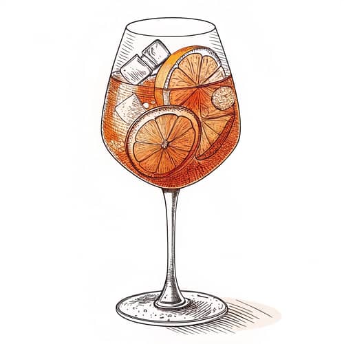 Minimalist Aperol Spritz Glass Design Minimalist Aperol Spritz Glass Design