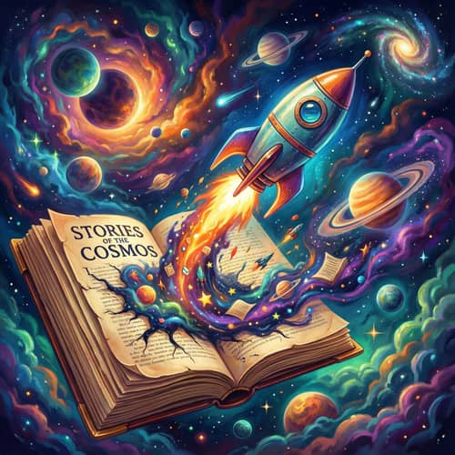 Rocket Ship Launching from Book - Digital Art Rocket Ship Launching from Book - Digital Art