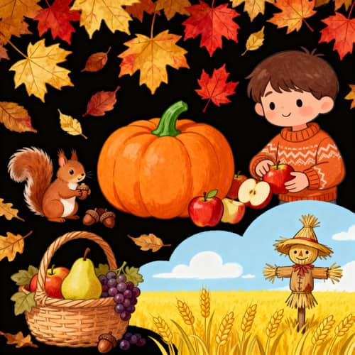 Coloring Pages for Kids: Autumn Designs