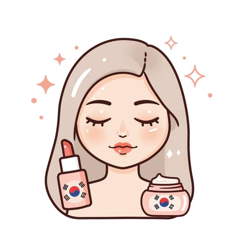 K-Beauty Icon with Korean Flag Design