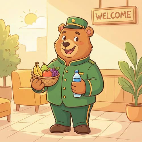 Charming Hotel Mascot with a Healthy Twist Charming Hotel Mascot with a Healthy Twist