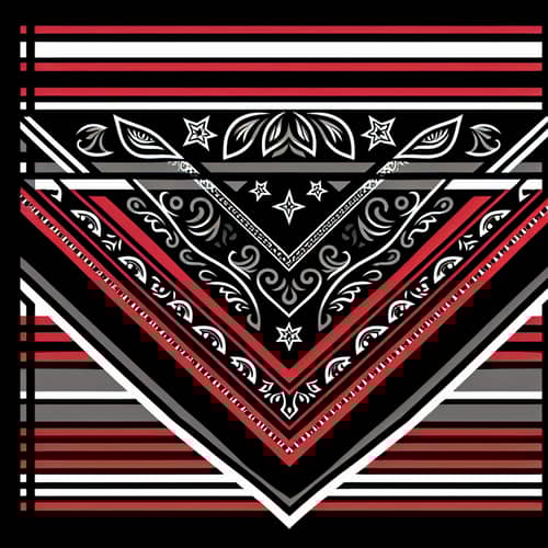 Trendy Black, Red & Grey Striped Bandana | Shop Now