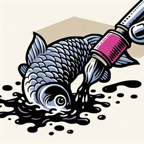 Carp Tail Print Art | Unique Ink Impressions