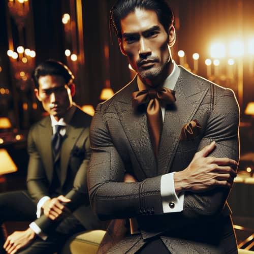 Powerful and Alluring Individual in Elegant Setting