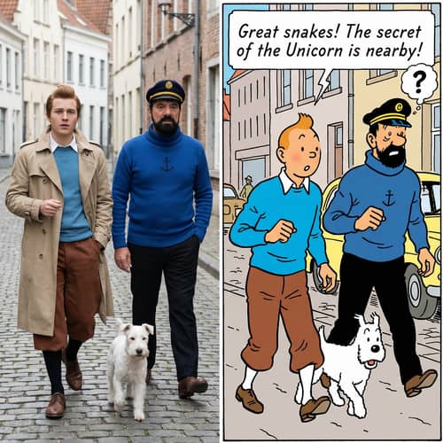 Transform Photos to Tintin Art Style