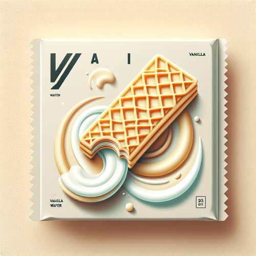 Vanilla Wafer Packaging Design | Smooth Texture & Vibrant Colors