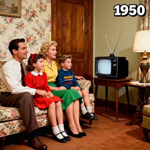 Family Life in the 1950s: A Nostalgic Scene Family Life in the 1950s: A Nostalgic Scene
