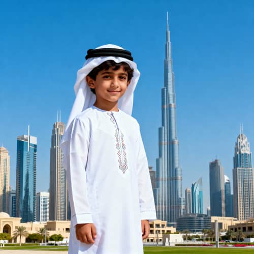 Emirati Thobe: Tradition Meets Dubai's Skyline Emirati Thobe: Tradition Meets Dubai's Skyline