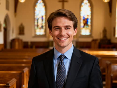 Warm Church Announcements by a Nicely Dressed Male